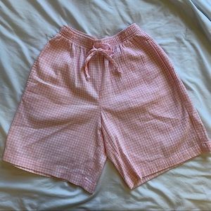 Pink Gingham High Waisted Shorts